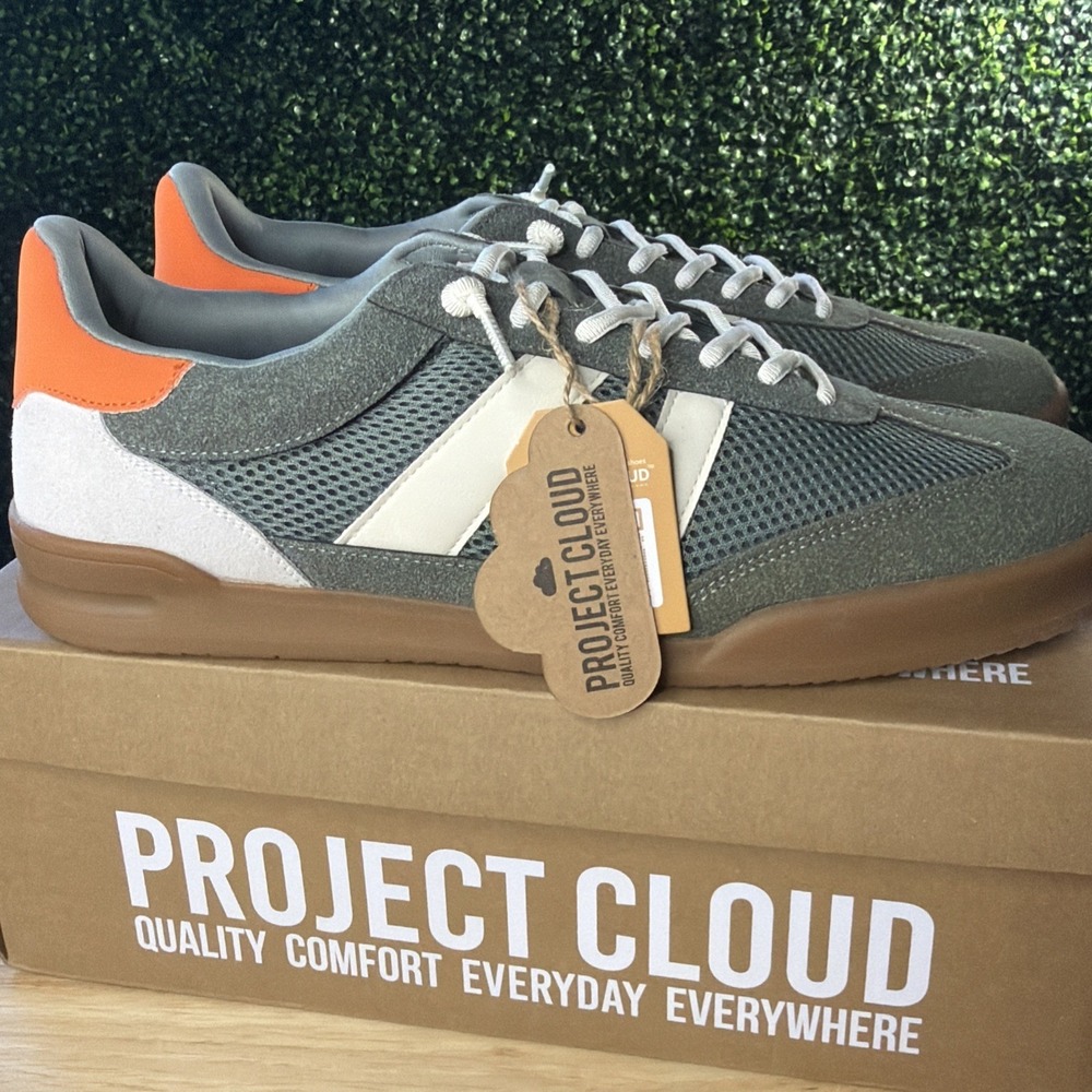 Project Cloud Shoes Sz 12 - 100% Genuine Leather Memory Foam Insole Mens Shoes - Picture 6 of 8
